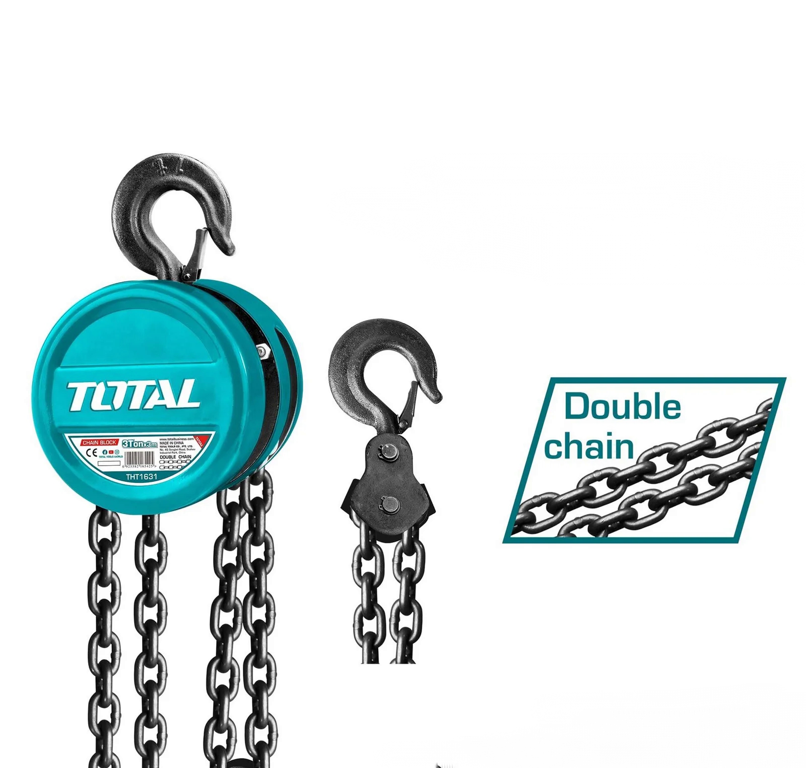 Total-THT1631-Chain-block-Rating-lift-3Tones-3metres